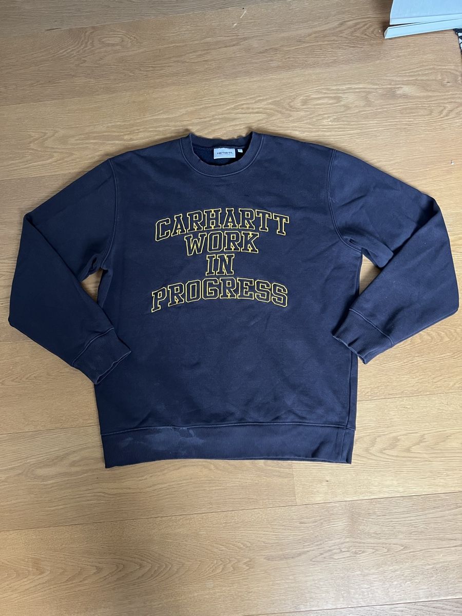 Carhartt Maglioni & Felpe: Carhartt Sweatshirt, Pullover, Work in Progress, Dunkelblau – Usato da Basel venduto da Oloir