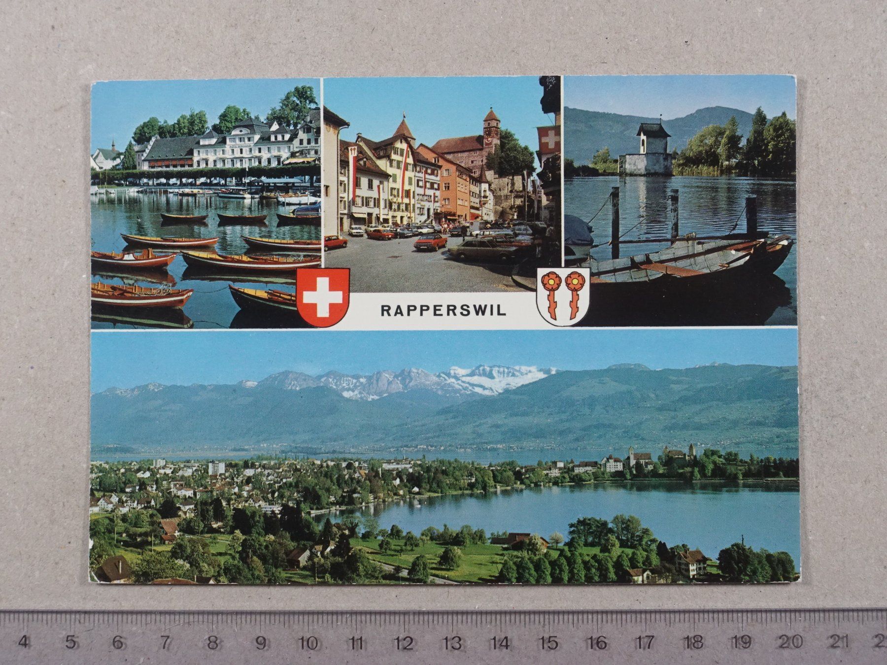 Cartoline postali: Rapperswil, 1976 – Usato da Lenzburg venduto da fh1