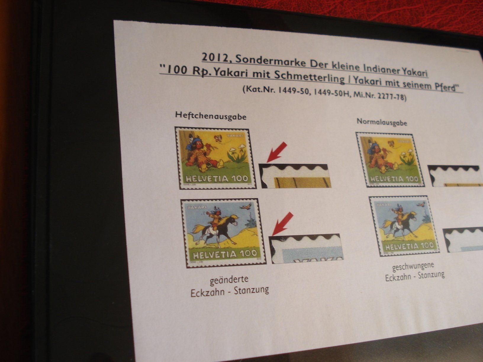 Tutti i francobolli: Abart FDC Yakari, 2012, Eckzahnstanzung – Usato da Niederwil AG venduto da morostahu 3