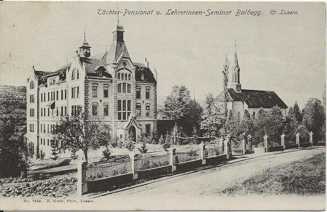 Cartoline postali: Baldegg LU Töchterpensionat, Kirche 1908 sehr gut erhalten – Nuovo (secondo la descrizione) da Ennetmoos venduto da Ambuman