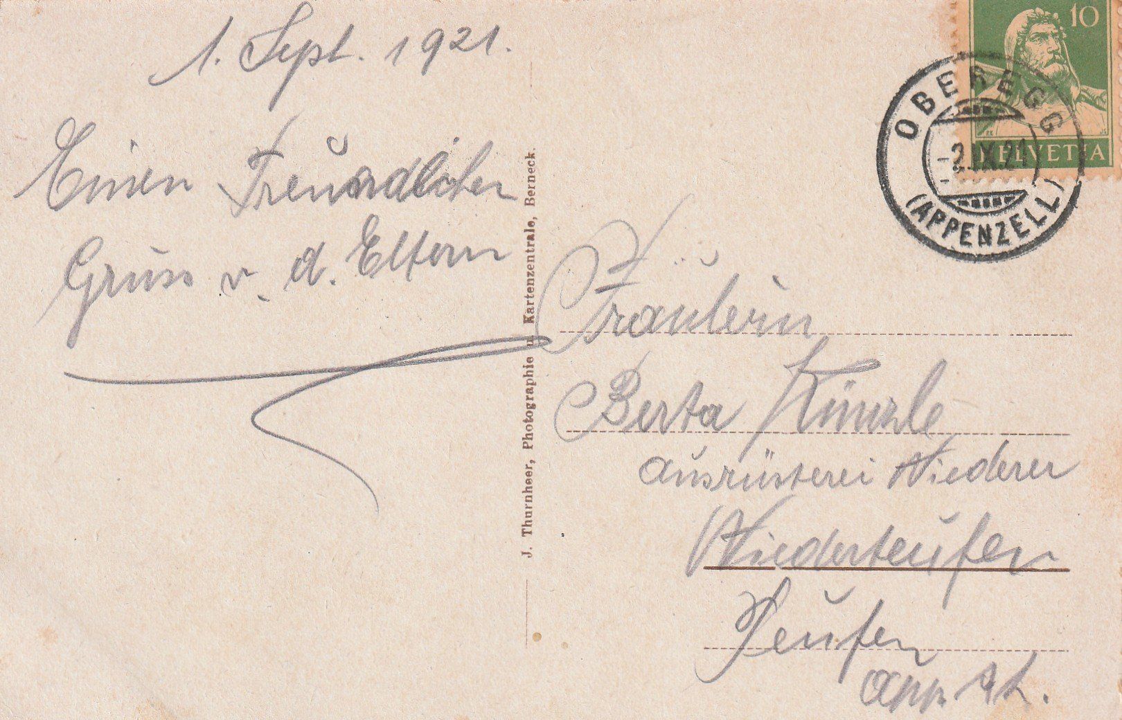 Cartoline postali: Oberegg Landmark  belebt – Usato da Rorschacherberg venduto da fratovi2 1