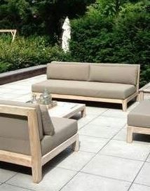Divani: Sofa Lounge Gartenmöbel Gartensofa Teakholz Loungesofa Couch – Nuovo e nell'imballaggio originale da Daisendorf venduto da Wohn-Kult