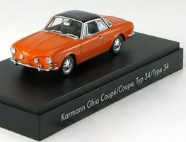 VW Karmann Ghia Coupé Typ 34 1961-1969 orange / schwarz 1:43