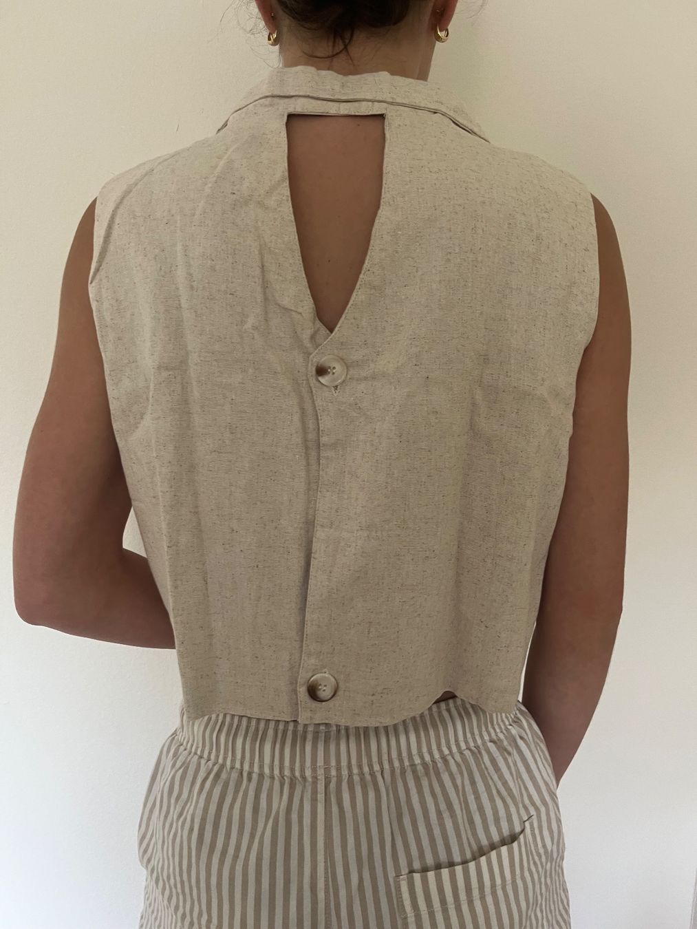 Gilet & Giacche senza maniche: Leinen Damen Weste/Vest beige – Nuovo (secondo la descrizione) da Zürich venduto da giu_j77x 1