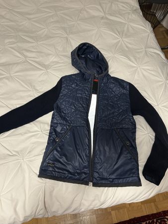 Silvertag Jacke blau mit Kapuze Grösse 40 gesteppt