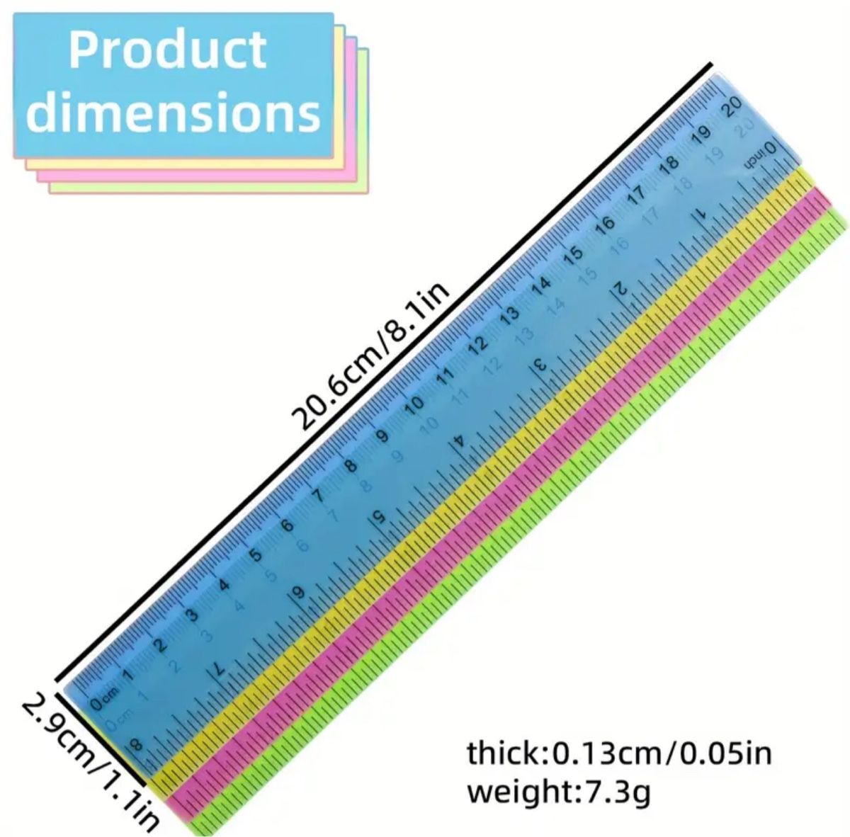 Altro in Scrittura & Disegno: 4er Set Flexible Lineale, 20cm, transparent bunt – Nuovo e nell'imballaggio originale da Suhr venduto da SchnapperCH 1