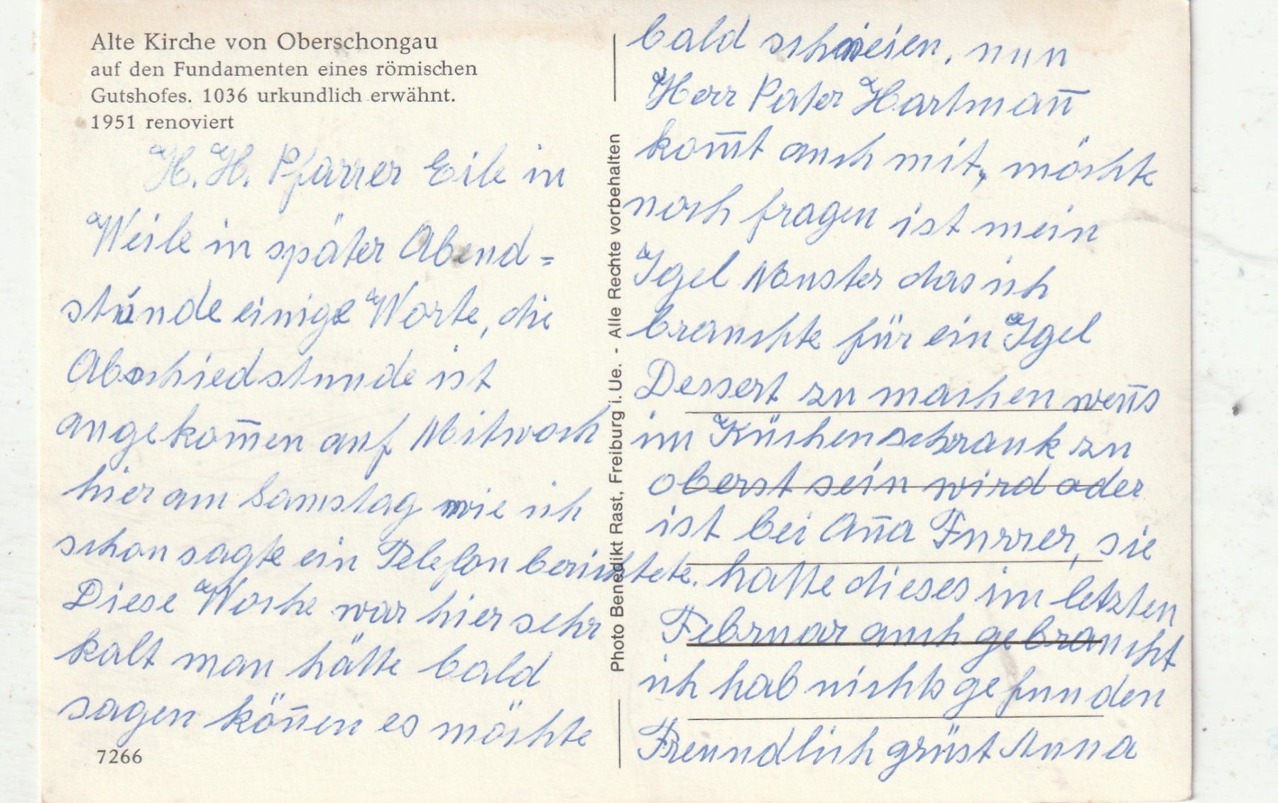 Cartoline postali: Alte Kirche von Oberschongau – Usato da Lumbrein venduto da made02 1