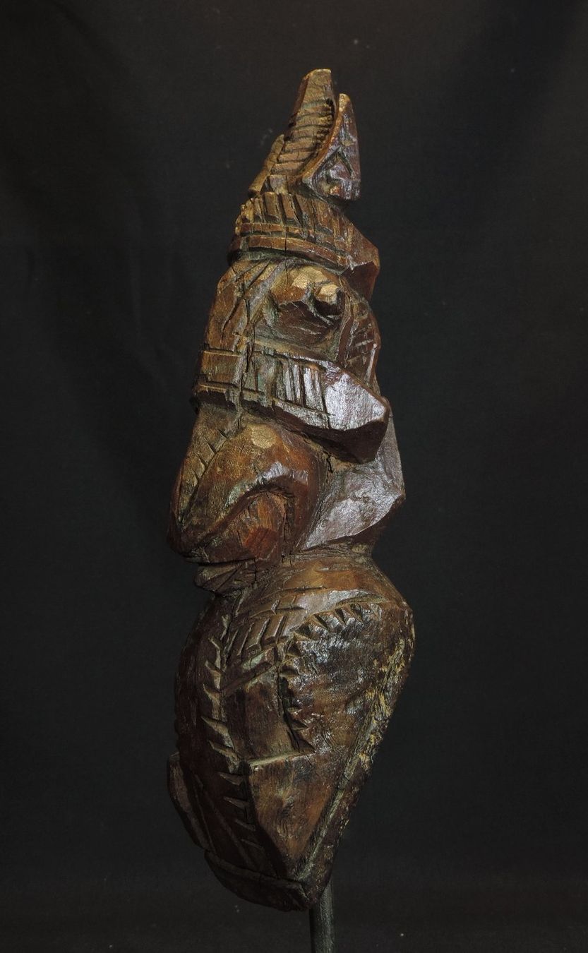 Skulpturen & Statuen: antike Holzfigur geschnitzt mit Sockel, ethnisch – Gebraucht aus Duggingen von roterbambus 4
