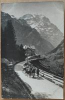 Pferdefuhrwerk in Pfäfers um 1910