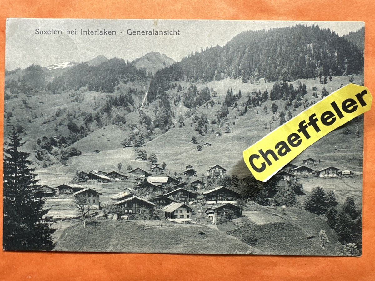 Cartoline postali: Alte Ansichtskarte Saxten bei Interlaken, 1916, Top! – Usato da Zürich venduto da Chaeffeler