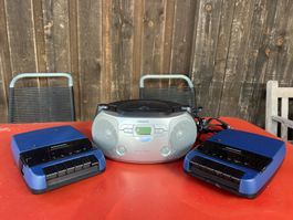 Philips MP3 CD Playback & 2 x Grundig CR 120