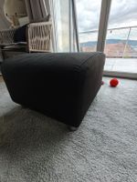 Black Ottoman Footstool Seat - Great Condition for Autumn!