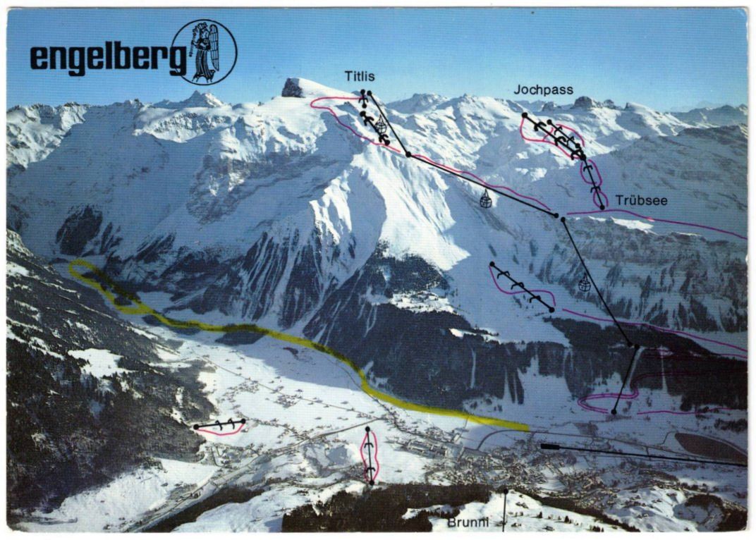 Cartoline postali: Engelberg - Skigebiet Variante – Usato da Binningen venduto da Mountainrider