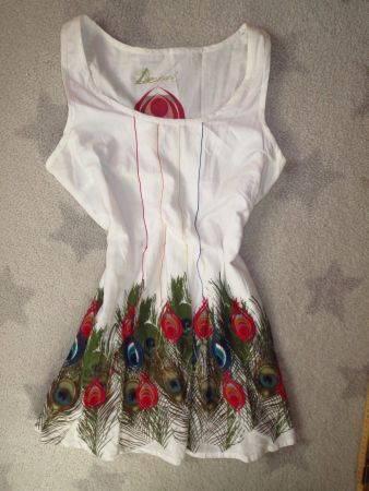 sehr spezielle DESIGUAL Damen Long Bluse Gr XL