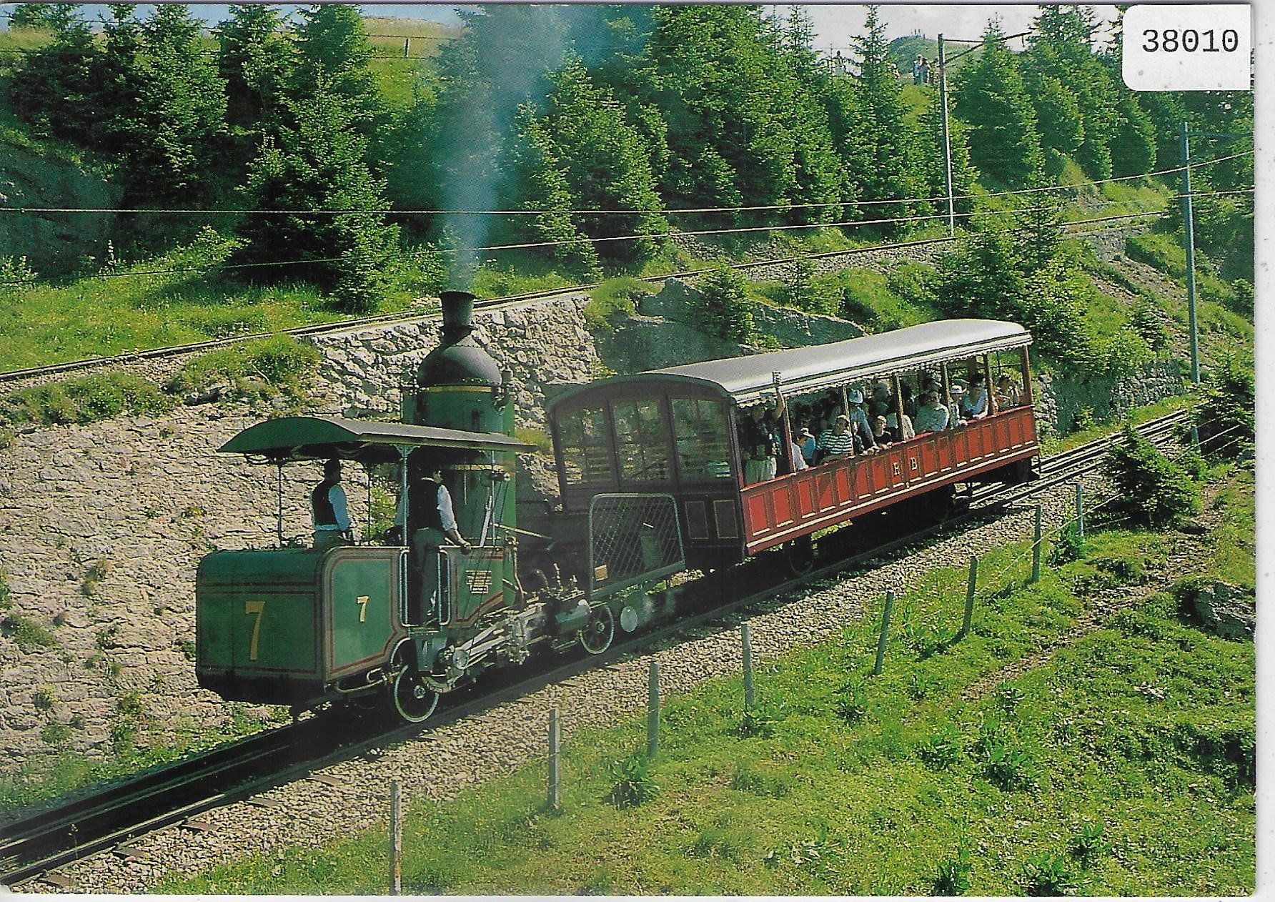 Cartoline postali: Vitznau-Rigi-Bahn - Dampflokomotive 7 – Usato da Ettingen venduto da Kartenplanet