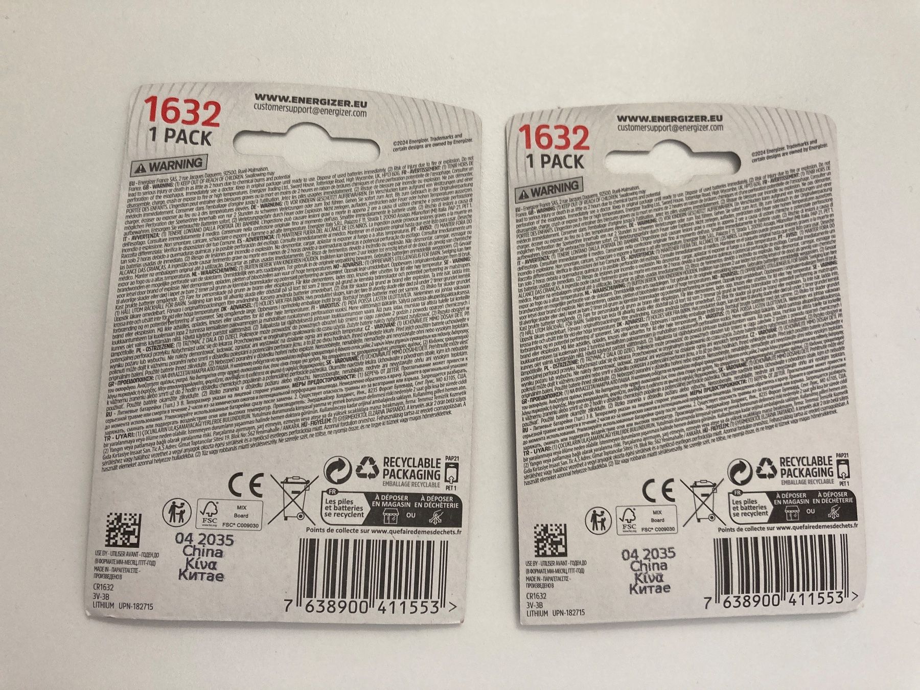 Caricatori & Batterie: 2x Batterie Energizer 1632 Lithium – Nuovo e nell'imballaggio originale da Genthod venduto da daz_world 1