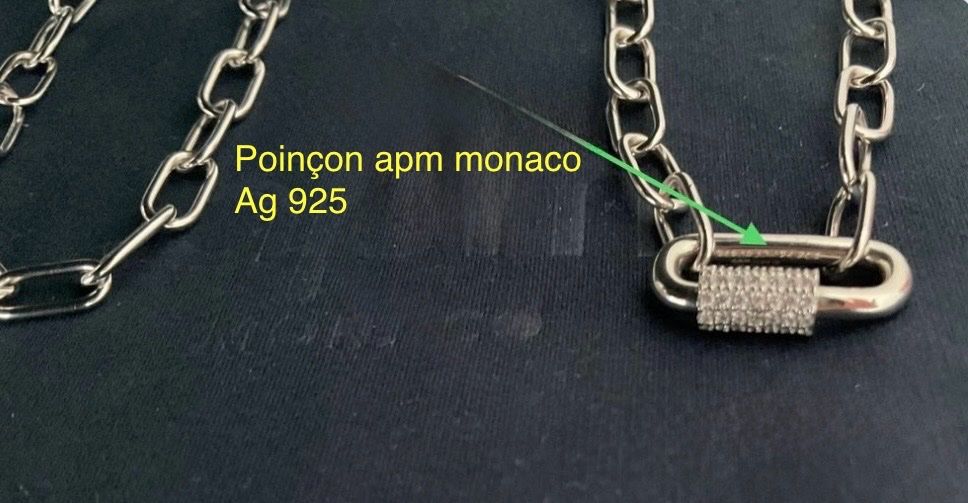 Catenine: apm Monaco chaîne en argent 925 – Usato da Corseaux venduto da Mililaforet75 5