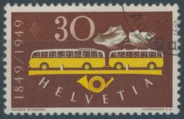 1949 - Post - Postauto - Abart - Ersttag Stempel ET