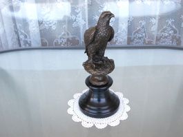 32 cm Bronze Skulptur Raubvogel ADLER von A.THORBURN 3600 gr