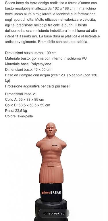 Sculptures & Statues: Manichino boxe regolabile – D'occasion à Rivera par Minny01 1
