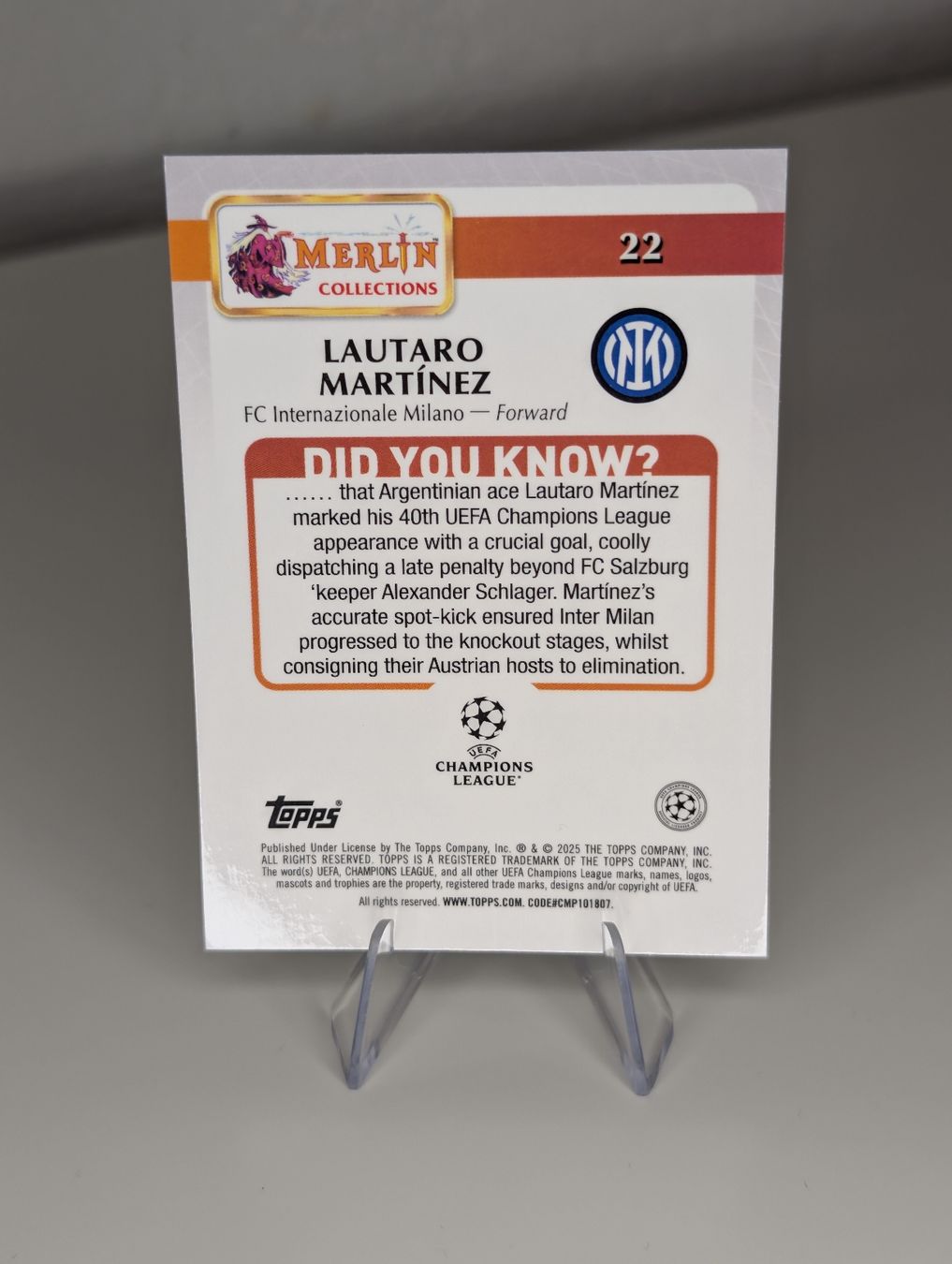 Topps Carte collezionabili: Lautaro Martinez 35/99 Inter Mailand Topps Merlin – Nuovo (secondo la descrizione) da Hunzenschwil venduto da BRPCards 2