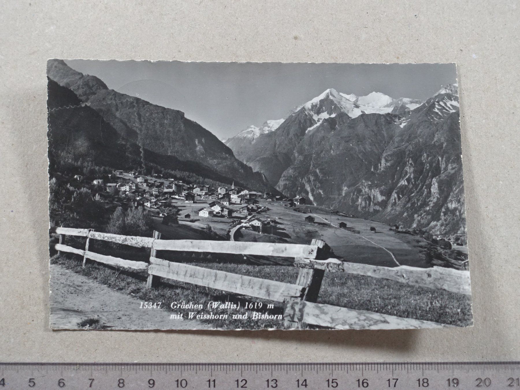 Cartoline postali: Grächen, 1963 – Usato da Lenzburg venduto da fh1