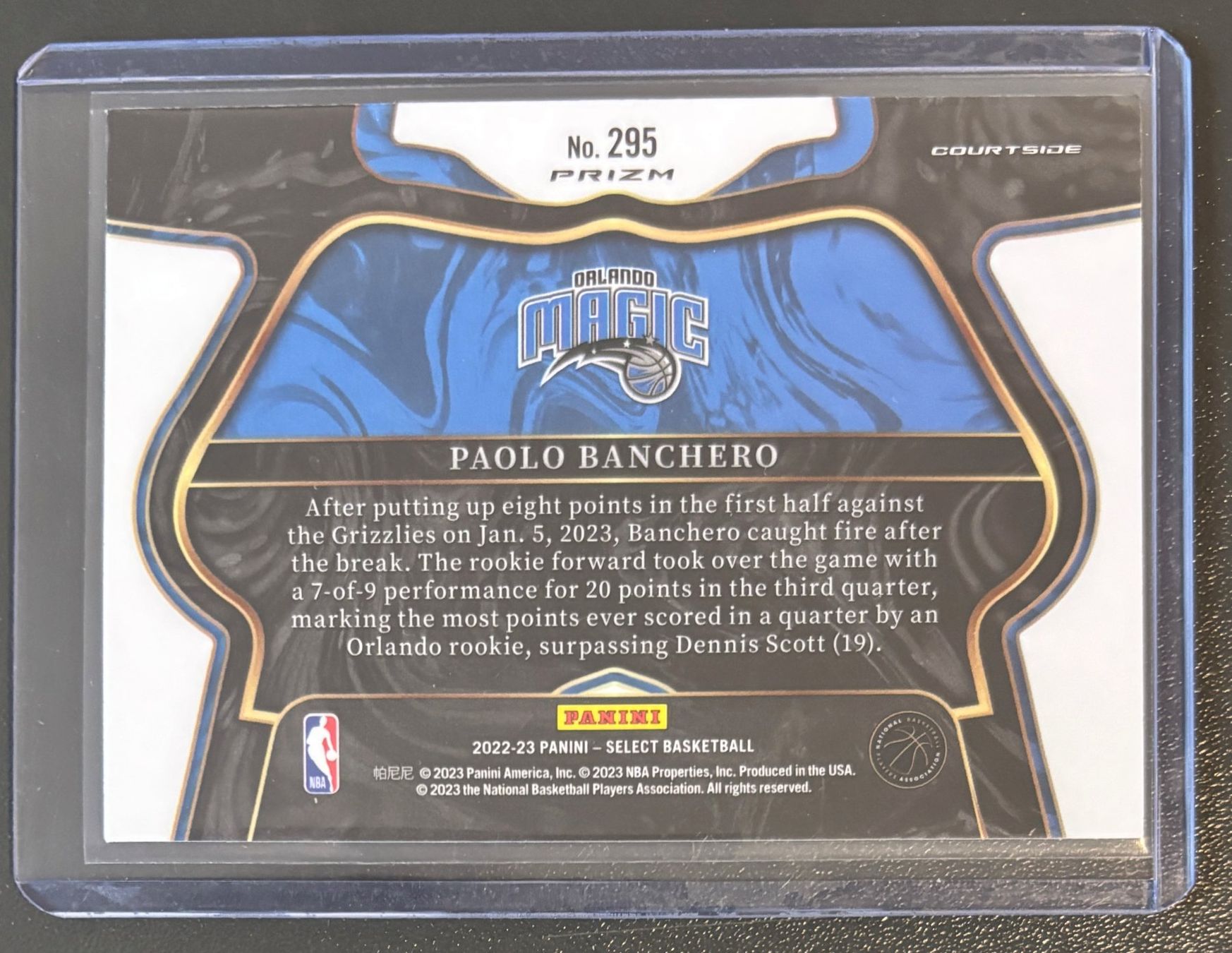 Nba Carte collezionabili: NBA Paolo Banchero 2022 Select Courtside Parallel Rookie GWP – Nuovo (secondo la descrizione) da Muri b. Bern venduto da winningloser 1