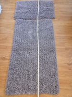2 dicke Badmatten grau: 70 x 120cm & 50 x 80cm