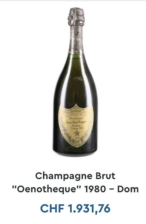 Wein: Champagne "DOM PERIGNON" 1980 – Gebraucht aus Lugano von egi_zk9d 1