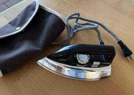 Reisebügeleisen Ideal schwarz mit Tasche guter Zustand
