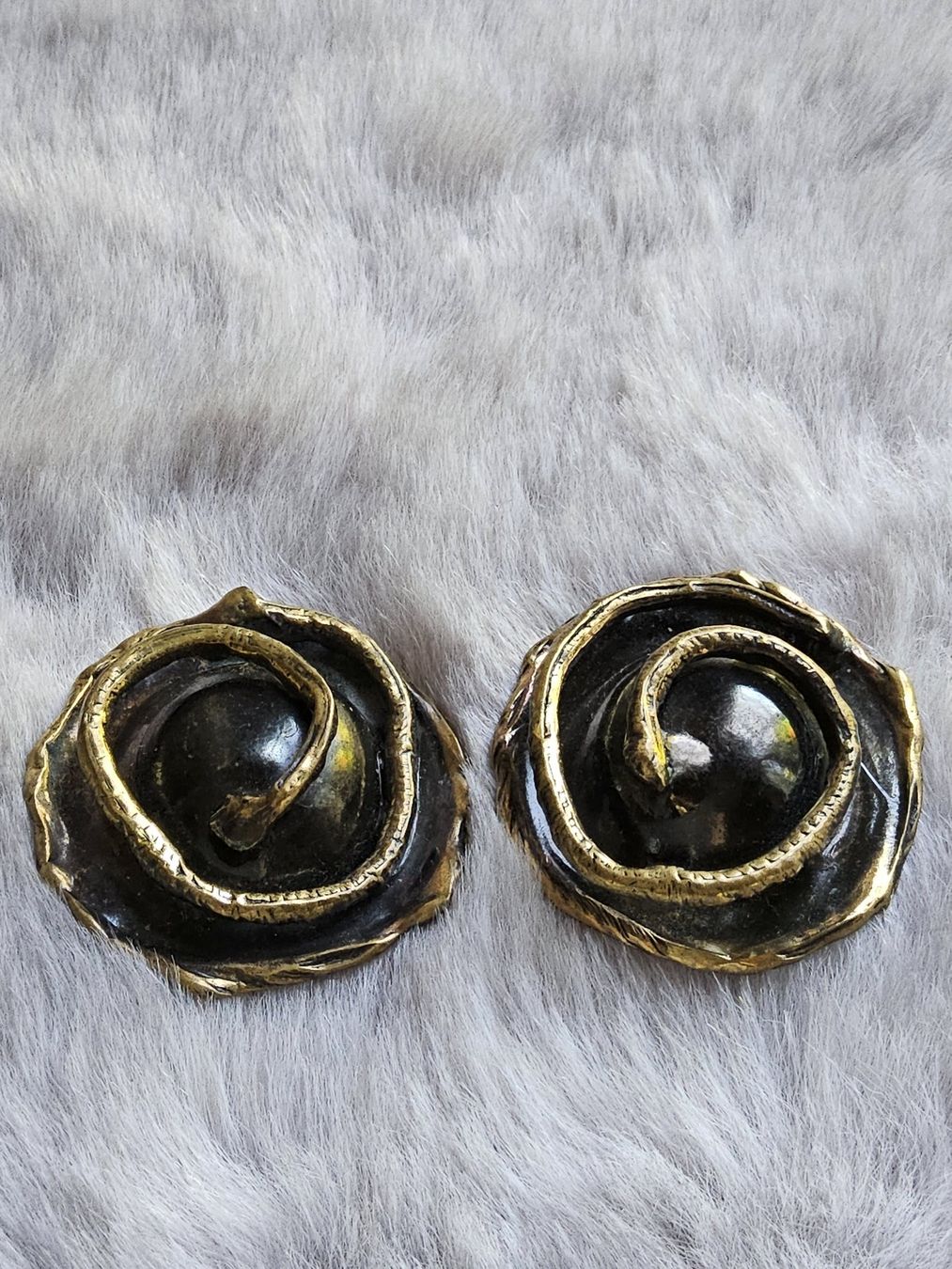 Orecchini pendenti & Orecchini a lobo: Vintage handmade Metall Ohrclips, – Usato da Zürich venduto da helsan 4