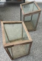 2 dekorative Glaskästen / Glasvitrinen im Vintage-Stil