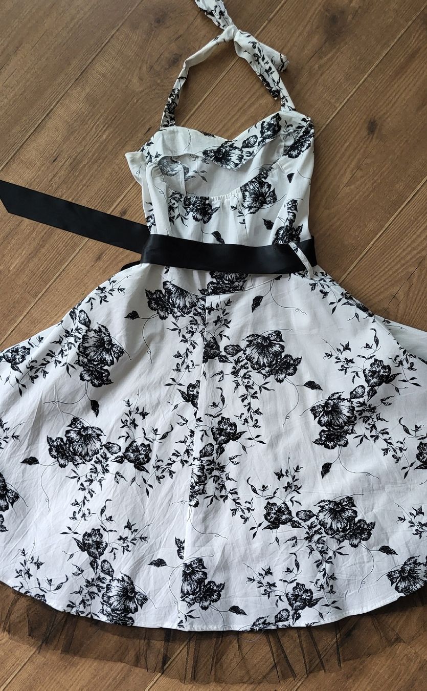 Kleider: H&R Kleid, Gr. 40, weiss mit Blumenmuster – Gebraucht aus Kaltbrunn von BarbaraR 1