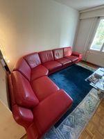 Ecksofa Leder rot 