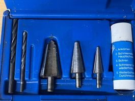 Kegelbohrer Set mit Schmiermittel gebraucht im Koffer