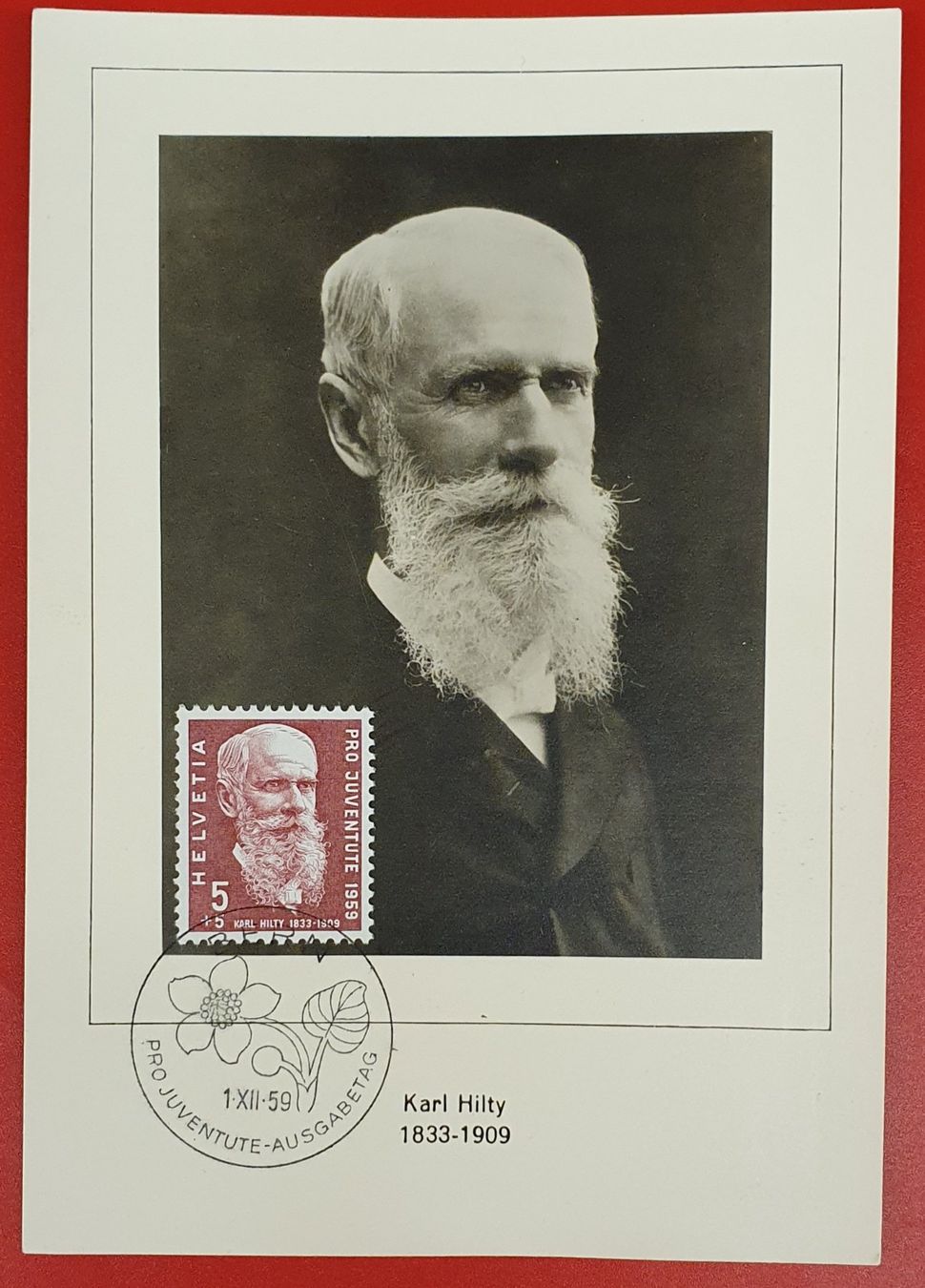 Tutti i francobolli: Karl Hilty Maximumkarte FDC – Usato da Kreuzlingen venduto da Rschweiz1