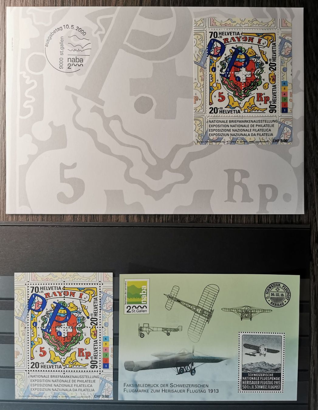 Tutti i francobolli: TR85 Enveloppe + Bloc Timbre Suisse 2000 – Usato da Cousset venduto da Patrick_Collections