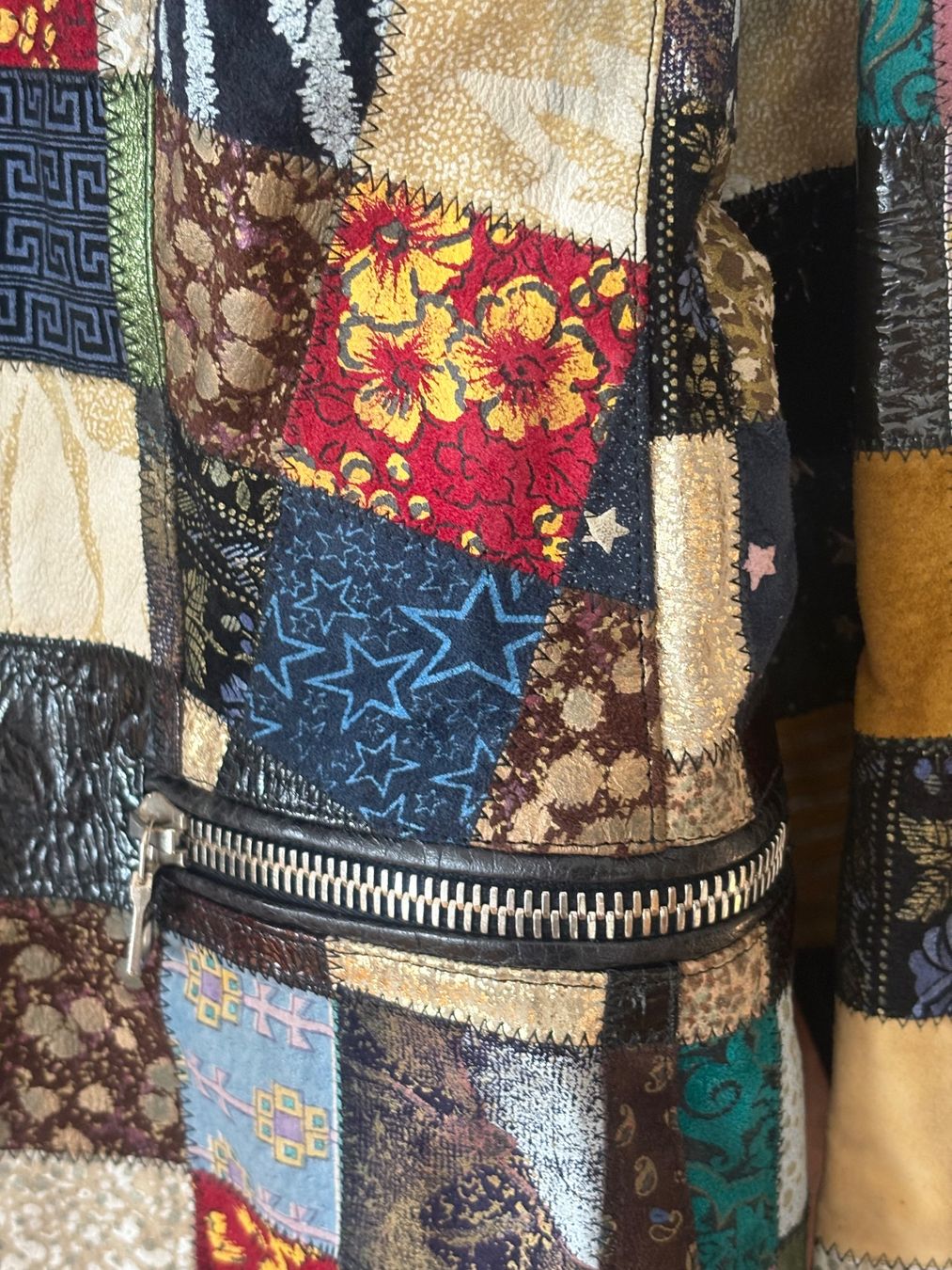Roberto Cavalli Jacken: Roberto Cavalli Vintage 90s Patchwork Lederjacke M — Zertifi – Gebraucht aus Basel von kia_wlc2 6