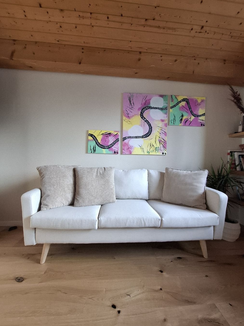 Divani: 3er Sofa, hellbeige, Stoffbezug, Zustand neu – Nuovo (secondo la descrizione) da Vattiz venduto da Lisiiiii99