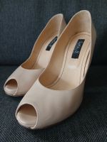Elegante Pumps, Nude Lack, Gr. 37, Leder,  Top Zustand!