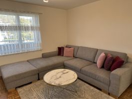 IKEA SÖRVALLEN Sofa mit Recamiere links + Hocker