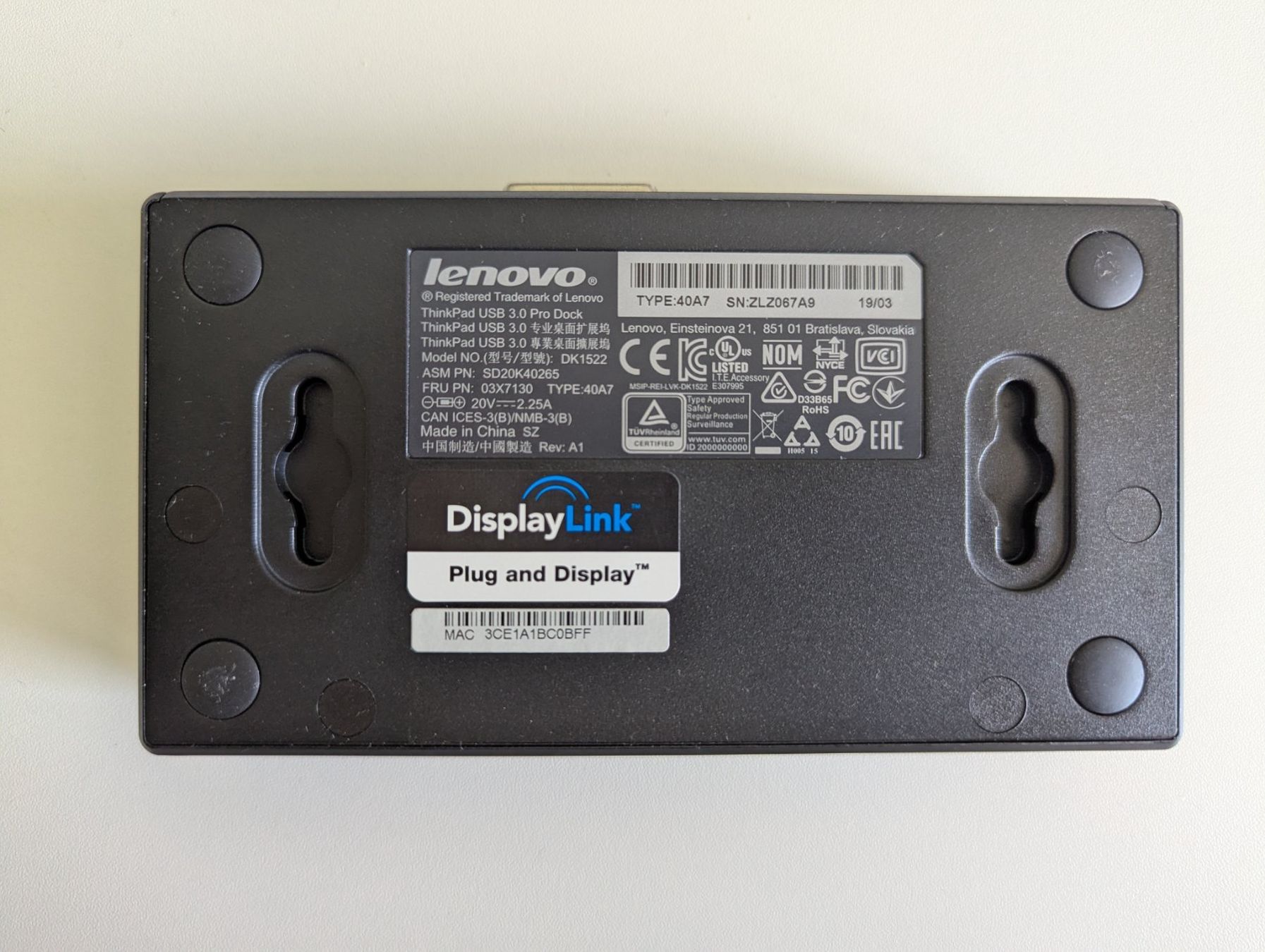 Lenovo Docking station: Lenovo ThinkPad USB 3.0 Pro Dock (Typ 40A7) – D'occasion à Hellbühl par Emulov_04 3