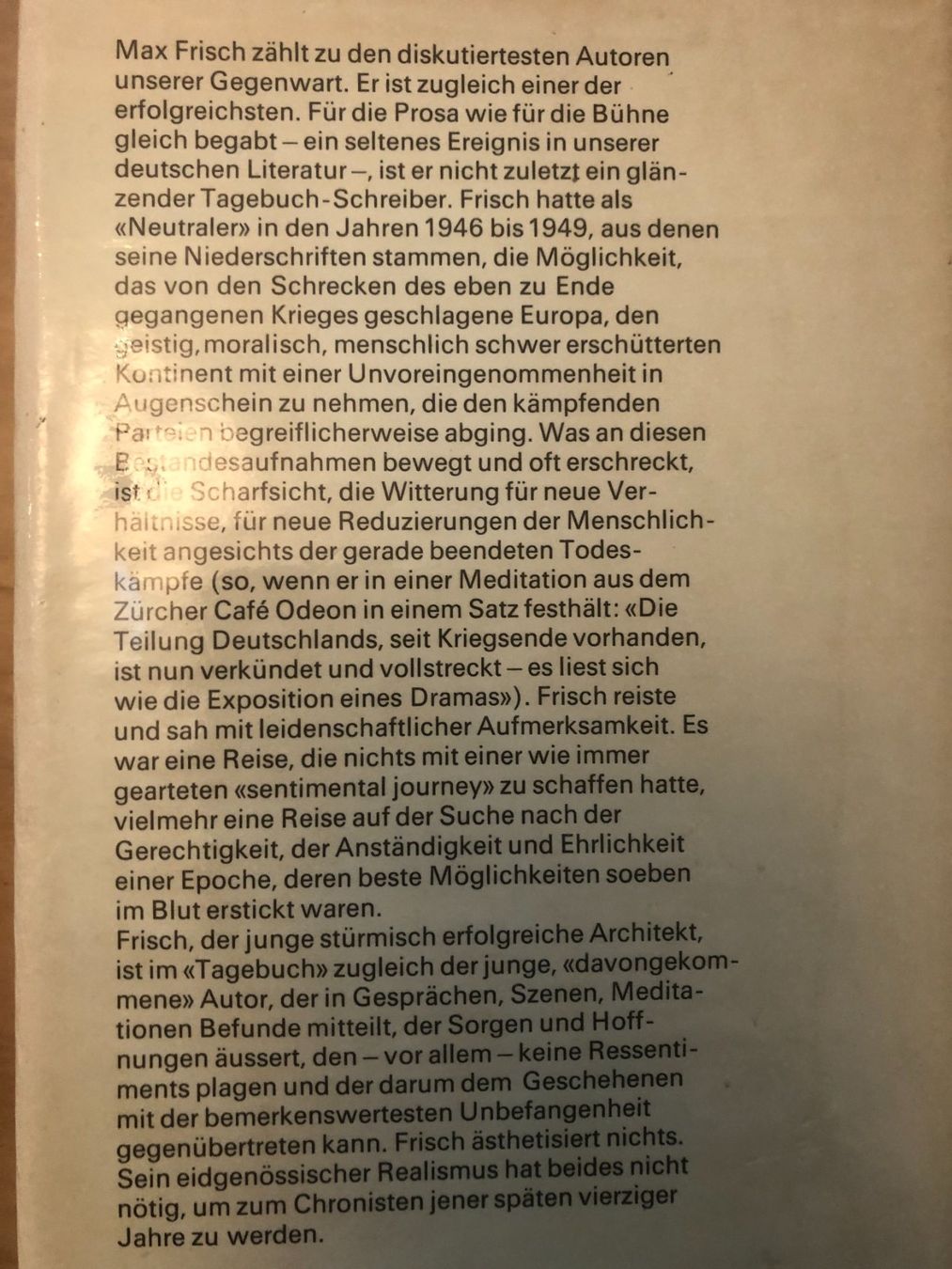 Bücher: Max Frisch: Tagebücher 1946-1949. – Gebraucht aus Zürich von allp 9