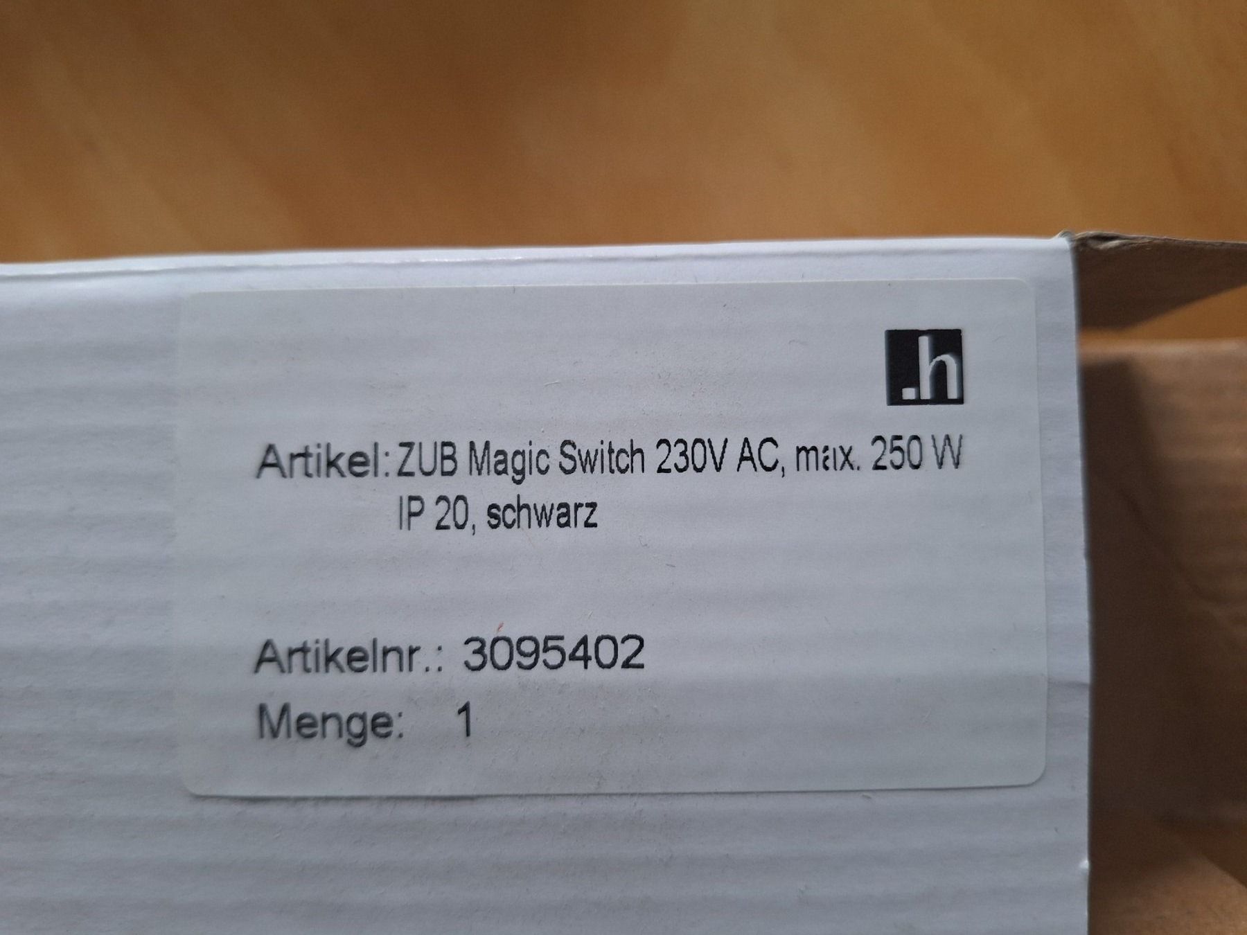 Schalter: 2 Stk. Berührungsschalter HALEMEIER MagicSwitch – Neu und originalverpackt aus Affeltrangen von Salz-Pfeffer 5