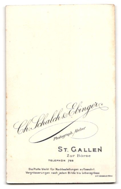 Fotografie &  Plakate: Fotografie Ch. Schalch, Ebinger, St. Gal – Gebraucht aus Berlin von bartko-reher 1