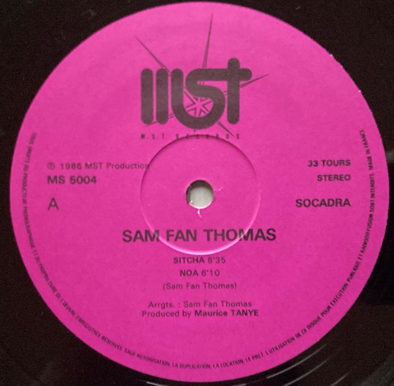Vinyles: SAM FAN THOMAS - SAM FAN THOMAS – D'occasion à Poliez-Pittet par Newtown-Records 2