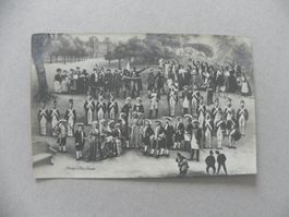 Karte Löwendenkmal Bahnhof Militär Uniform Luzern um 1910