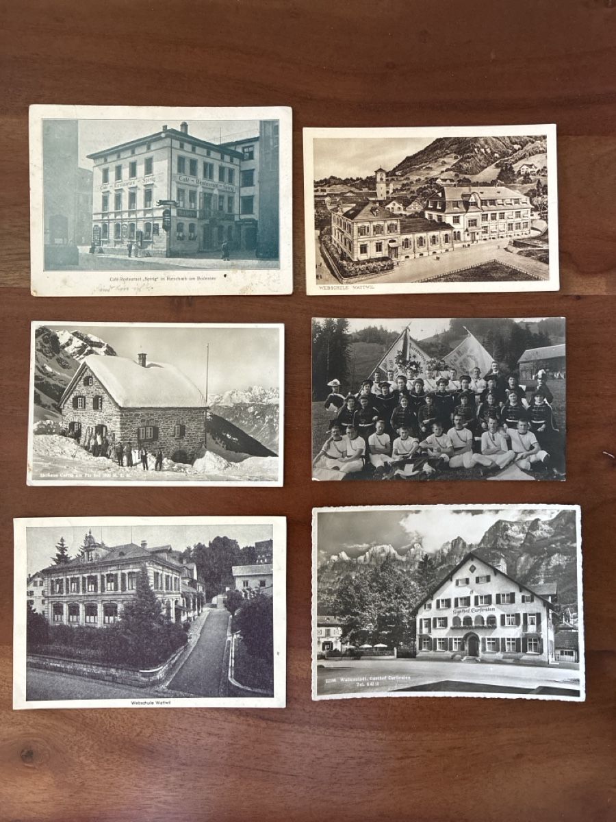 Cartoline postali: 10 Ansichtskarten Schweiz verschiedenes vom Kt. St. Gallen – Usato da Oftringen venduto da Cla.vD.74