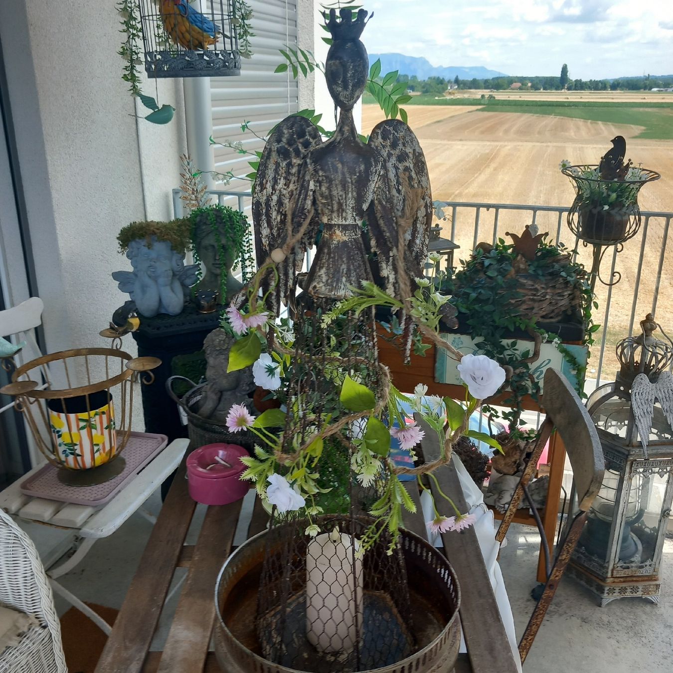 Statuette: Garten Deko:  Draht Metall Engel / H-76cm. – Usato da Aegerten venduto da gismolini 6