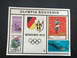 München Olympiade Souvenier auf Karte    (G1146)